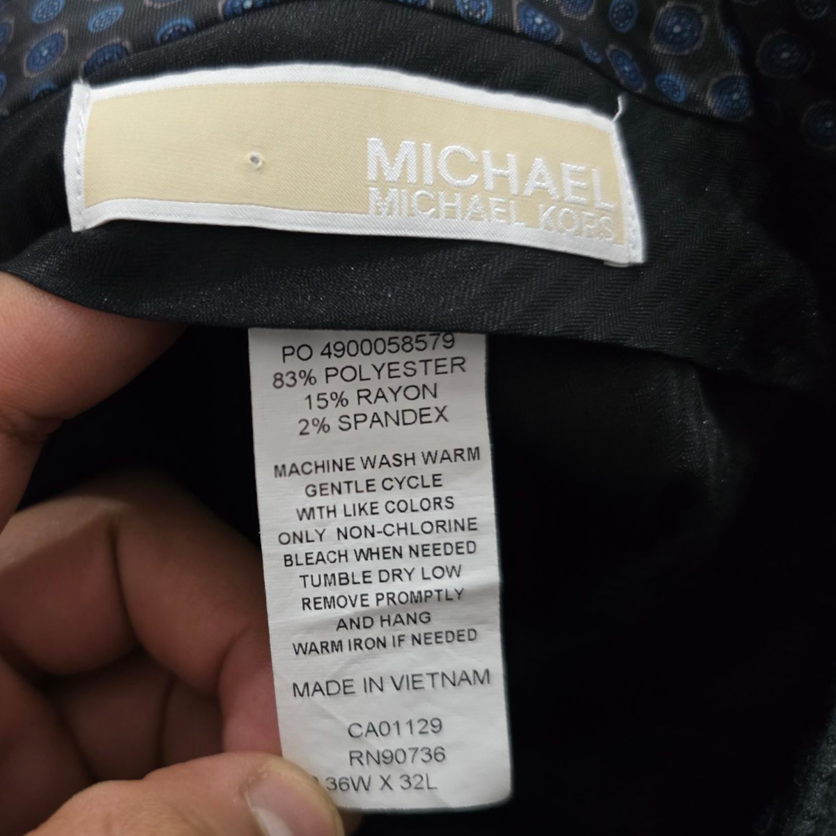 Pantalon Recto Michael Kors 36x32 Gris