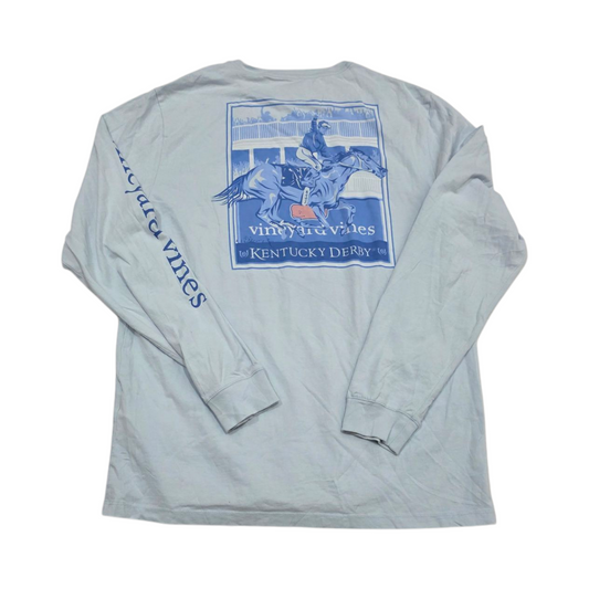 Playera Manga Larga Vineyard Vines Mediana M Azul Claro