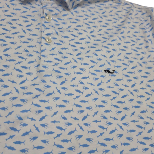 Playera Polo Deportiva Vineyard Vines Grande L Azul Figuras