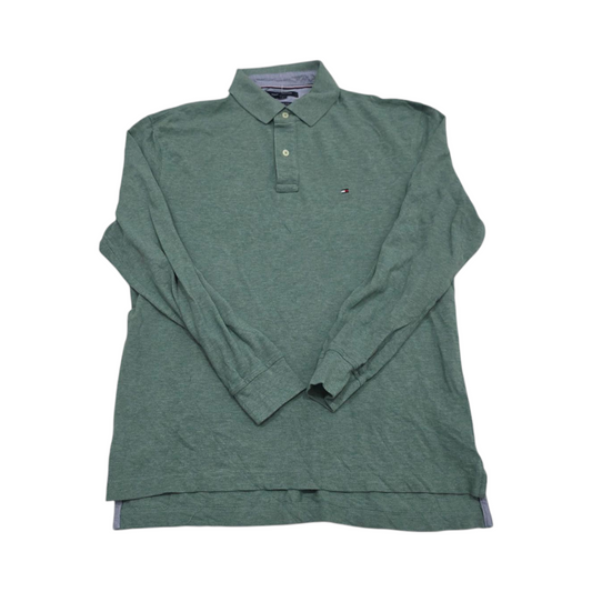 Playera Polo Manga Larga Tommy Hilfiger Grande L Verde