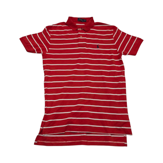Playera Polo Ralph Lauren Mediana M Rojo Lineas Blancas