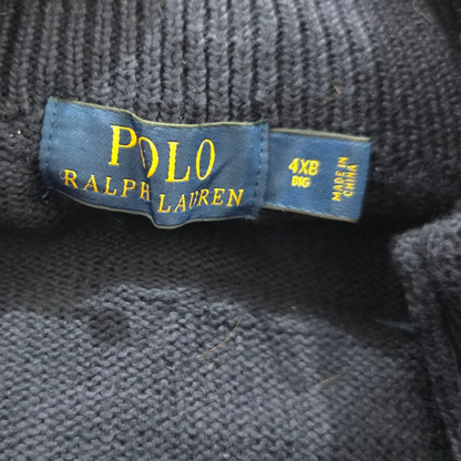 Sueter Ralph Lauren 4xb Azul Pony Verde