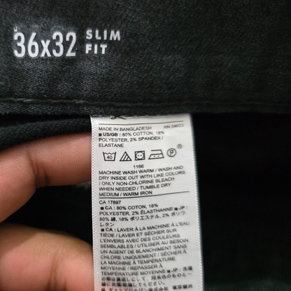 Pantalon Slimfit Banana Republic 36x32 Gris Oscuro