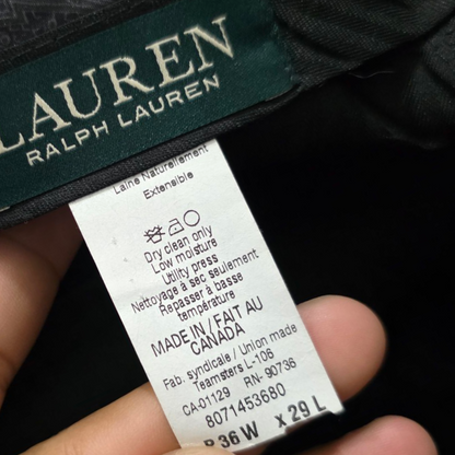 Pantalon Recto Ralph Lauren 36x29 Azul