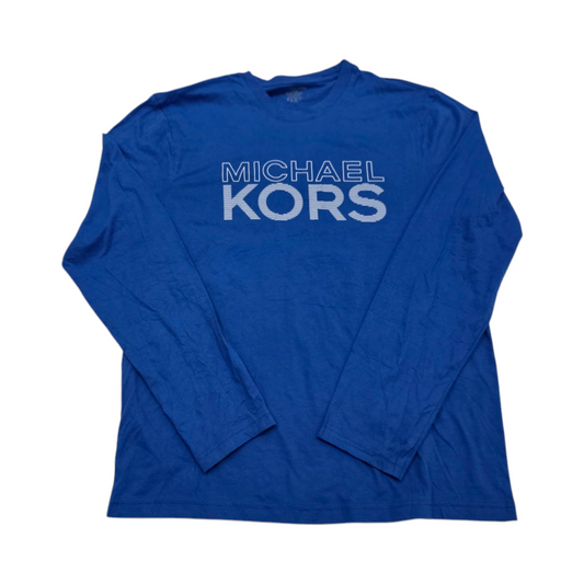 Playera Manga Larga Michael Kors Grande L Azul