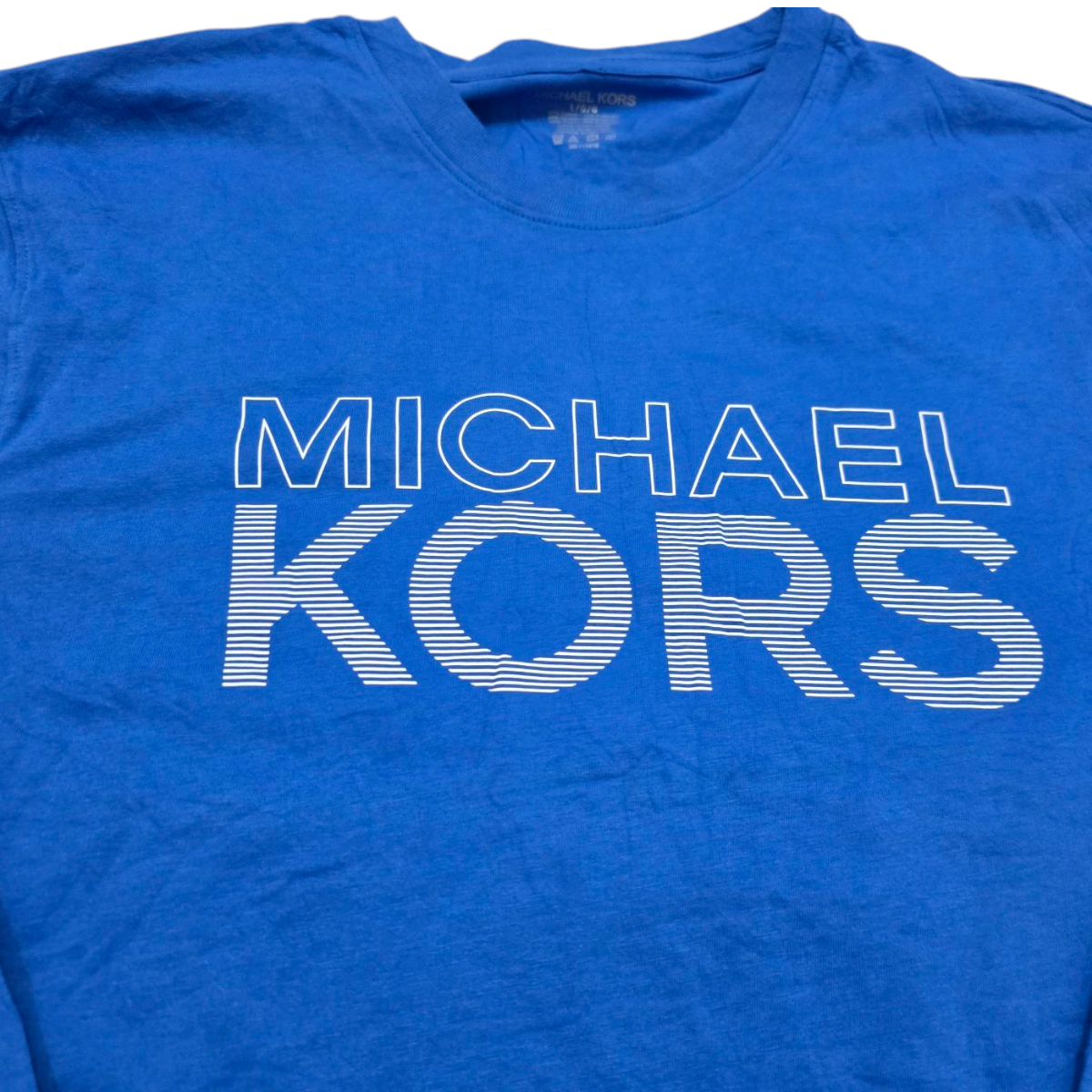 Playera Manga Larga Michael Kors Grande L Azul