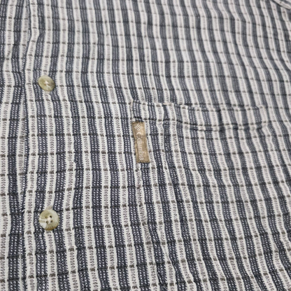 Camisa Manga Corta Columbia Xgrande Xl Cuadro Gris Y Blanco