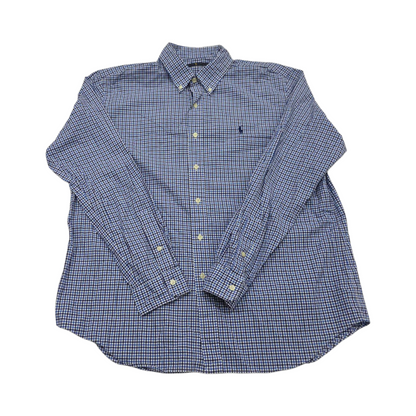 Camisa Ralph Lauren Xgrande Xl Cuadro Azul Y Blanco