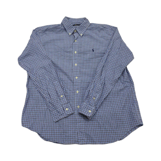 Camisa Ralph Lauren Xgrande Xl Cuadro Azul Y Blanco