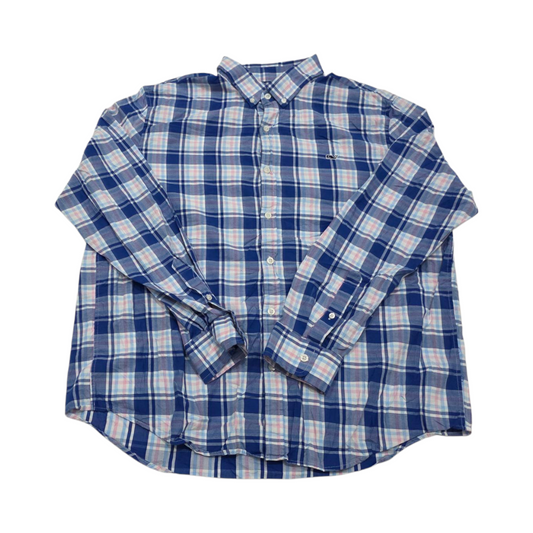 Camisa Vineyard Vines Xgrande Slimfit Azul Y Rosa Cuadro