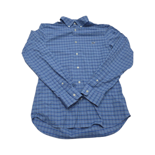Camisa Vineyard Vines Performance Chico S Azul Cuadro