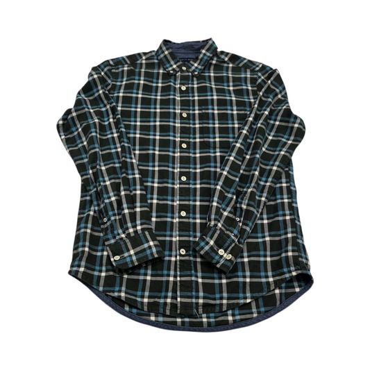 Camisa Tommy Hilfiger Chico S Verde Cuadros Custom Fit