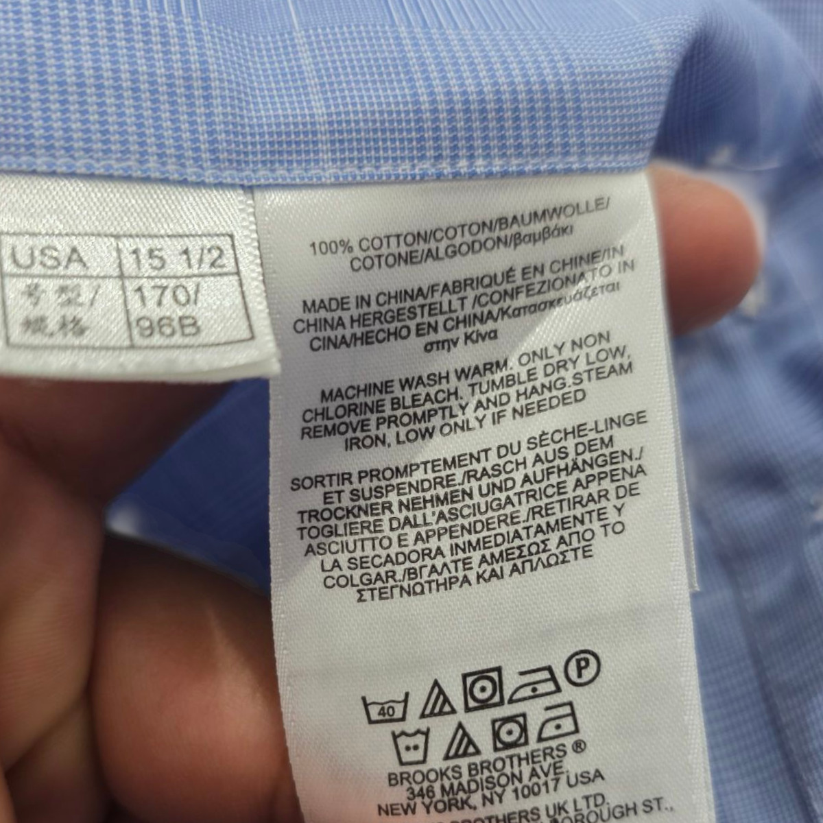 Camisa Brooks Brothers Mediana M 15 1/2 4-5 Regent Azul