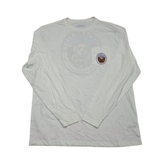 Playera Manga Larga Vineyard Vines Grande L Blanco Perro