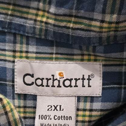 Camisa Carhartt 2xl Cuadro Azul Y Verde