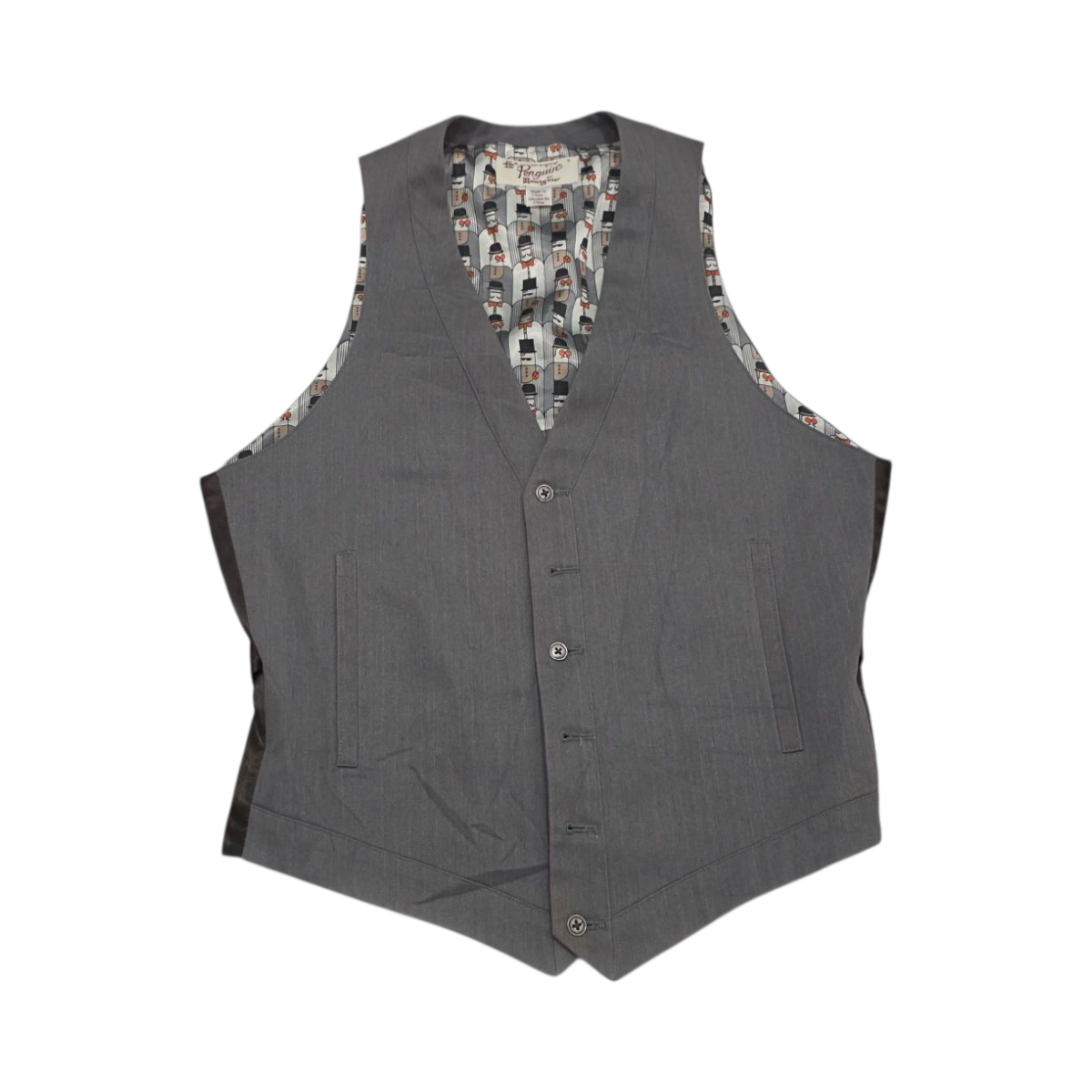 Chaleco Penguin Chico S Gris Y Cafe