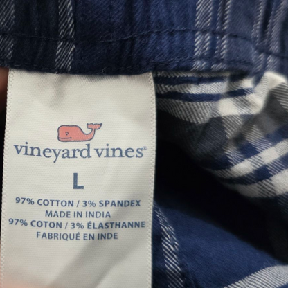 Pijama Vineyard Vines Grande L Cuadro Azul Y Negro