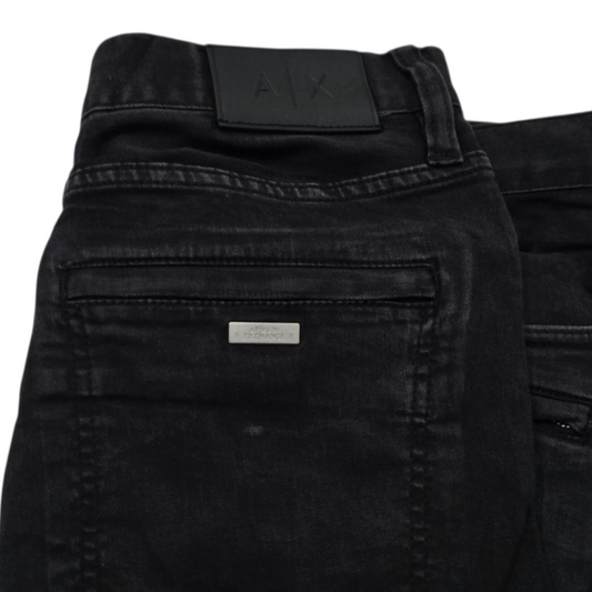 Pantalon Armani Exchange Skinny Biker 34x30 Negro