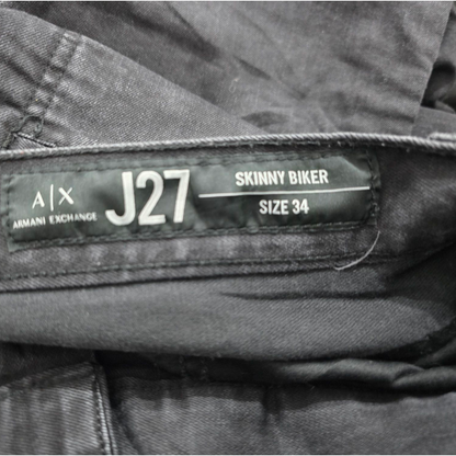 Pantalon Armani Exchange Skinny Biker 34x30 Negro