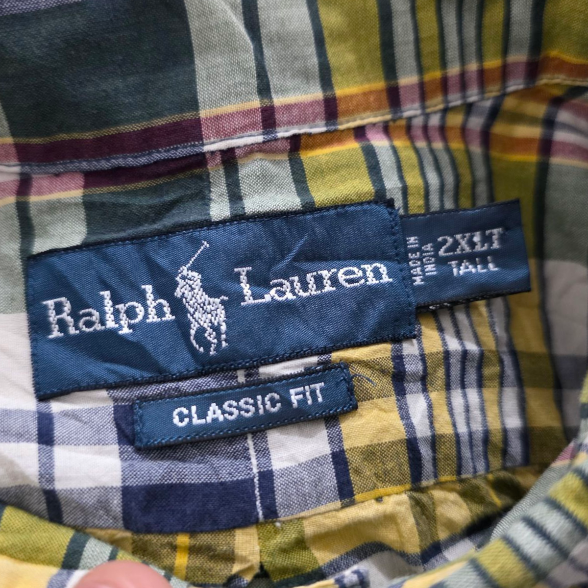Camisa Ralph Lauren 2xl Tall Classic Fit Cuadro Amarillo