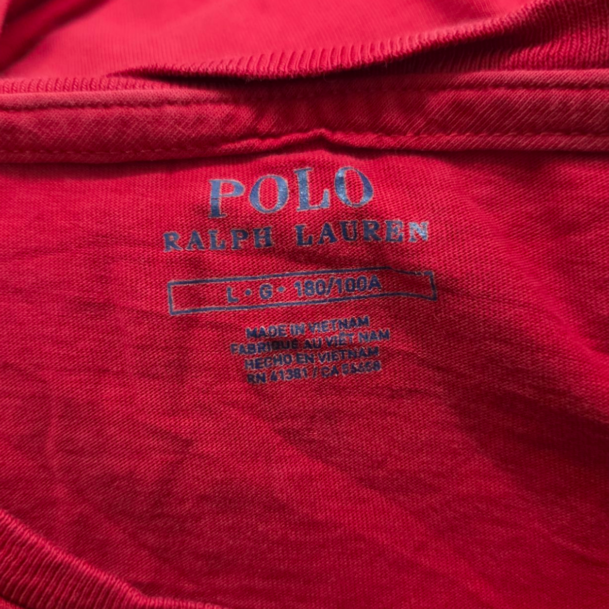 Playera Ralph Lauren Grande L Rojo Pony Azul