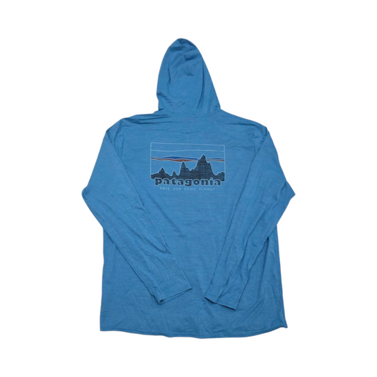 Playera Con Gorro Patagonia Grande L Azul