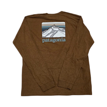 Playera Manga Larga Patagonia Grande L Cafe Regular Fit