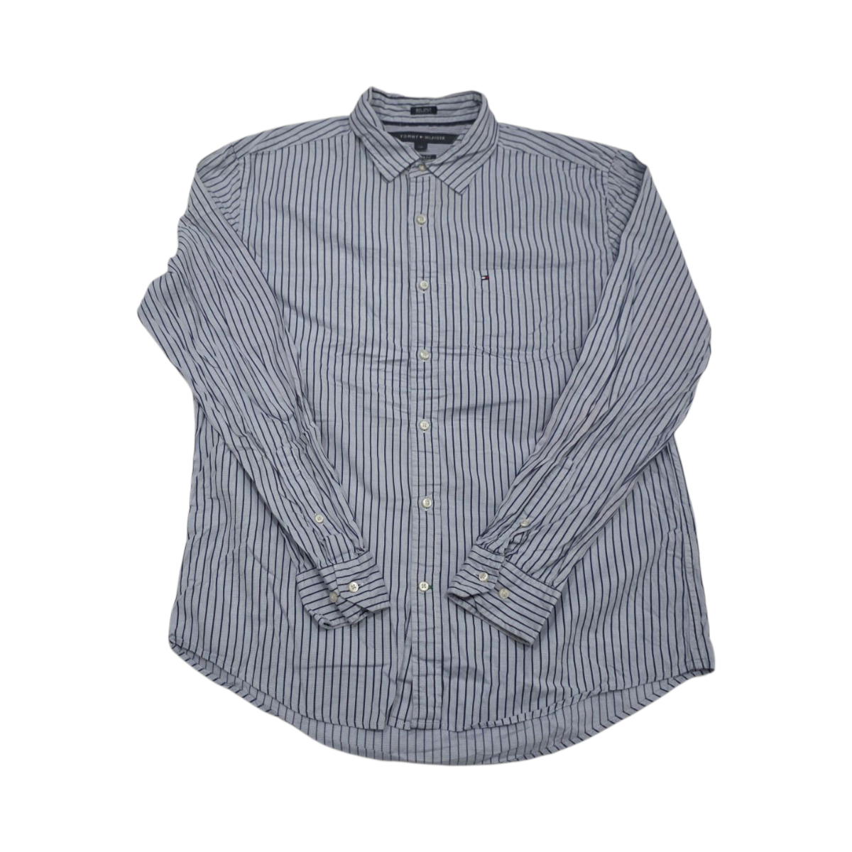 Camisa Tommy Hilfiger Grande L Lineas Custom Fit