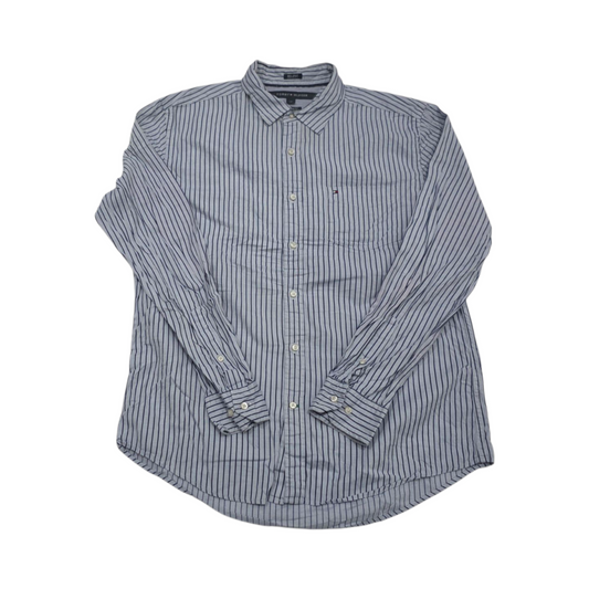 Camisa Tommy Hilfiger Grande L Lineas Custom Fit