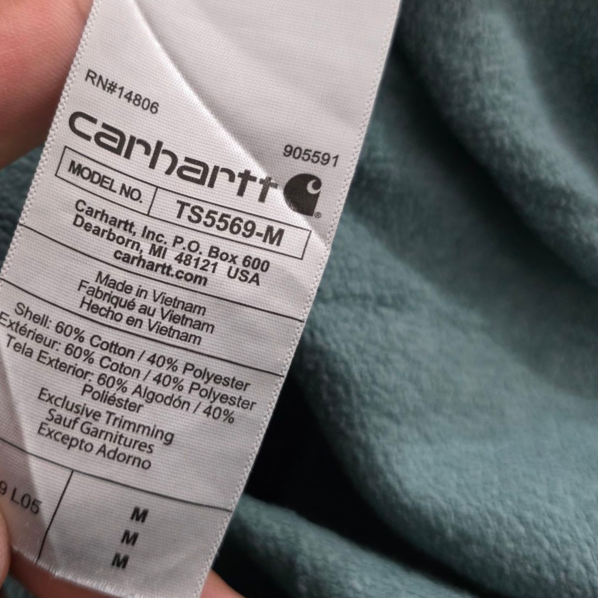 Sudadera Carhartt Mediana M Verde Relaxed Fit