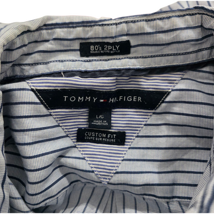 Camisa Tommy Hilfiger Grande L Lineas Custom Fit