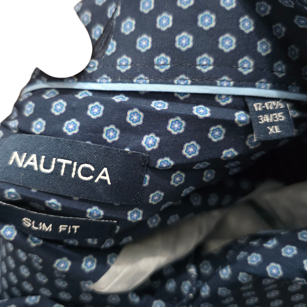 Camisa Slimfit Nautica Xgrande Xl Azul