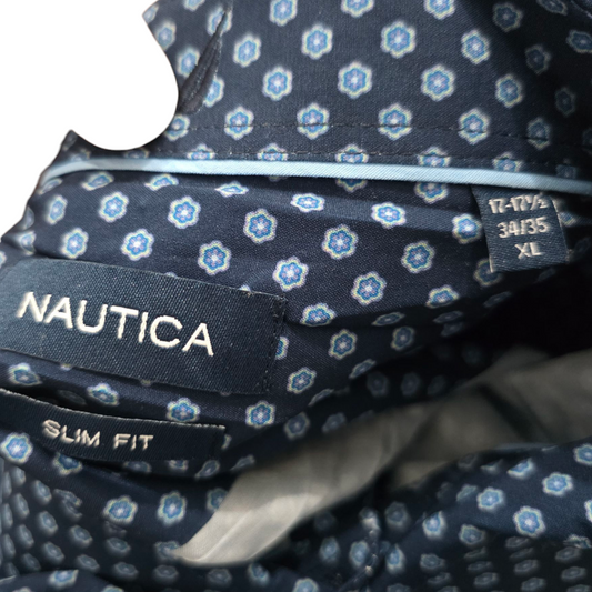 Camisa Slimfit Nautica Xgrande Xl Azul