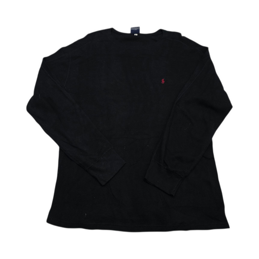 Playera Manga Larga Ralph Lauren Grande L Negro Pony Rojo