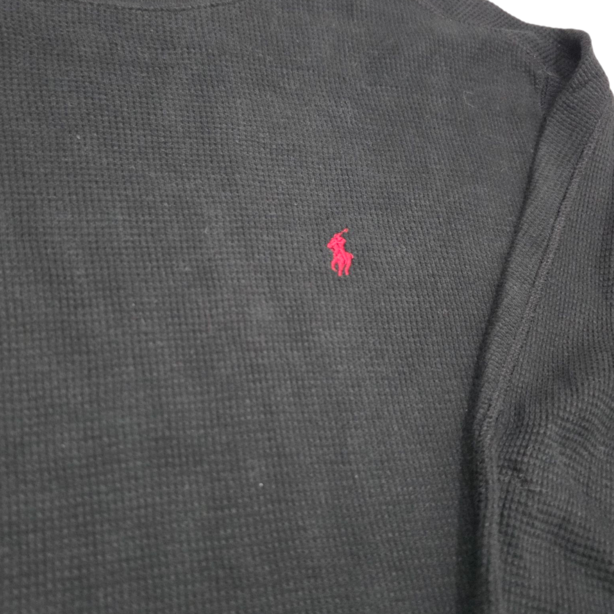 Playera Manga Larga Ralph Lauren Grande L Negro Pony Rojo