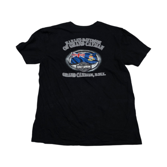 Playera Grand Cayman Harley Davidson Grande L Negro
