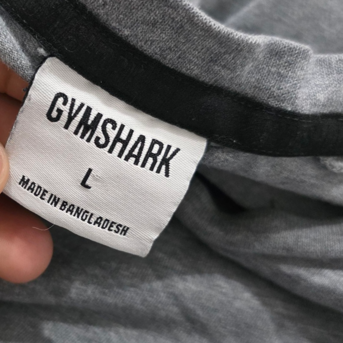 Playera Manga Larga Gymshark Grande L Gris