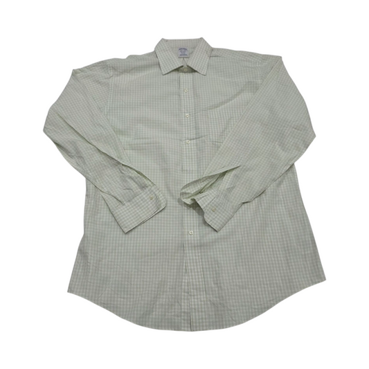 Camisa Brooks Brothers Grande L Cuadro Verde Claro