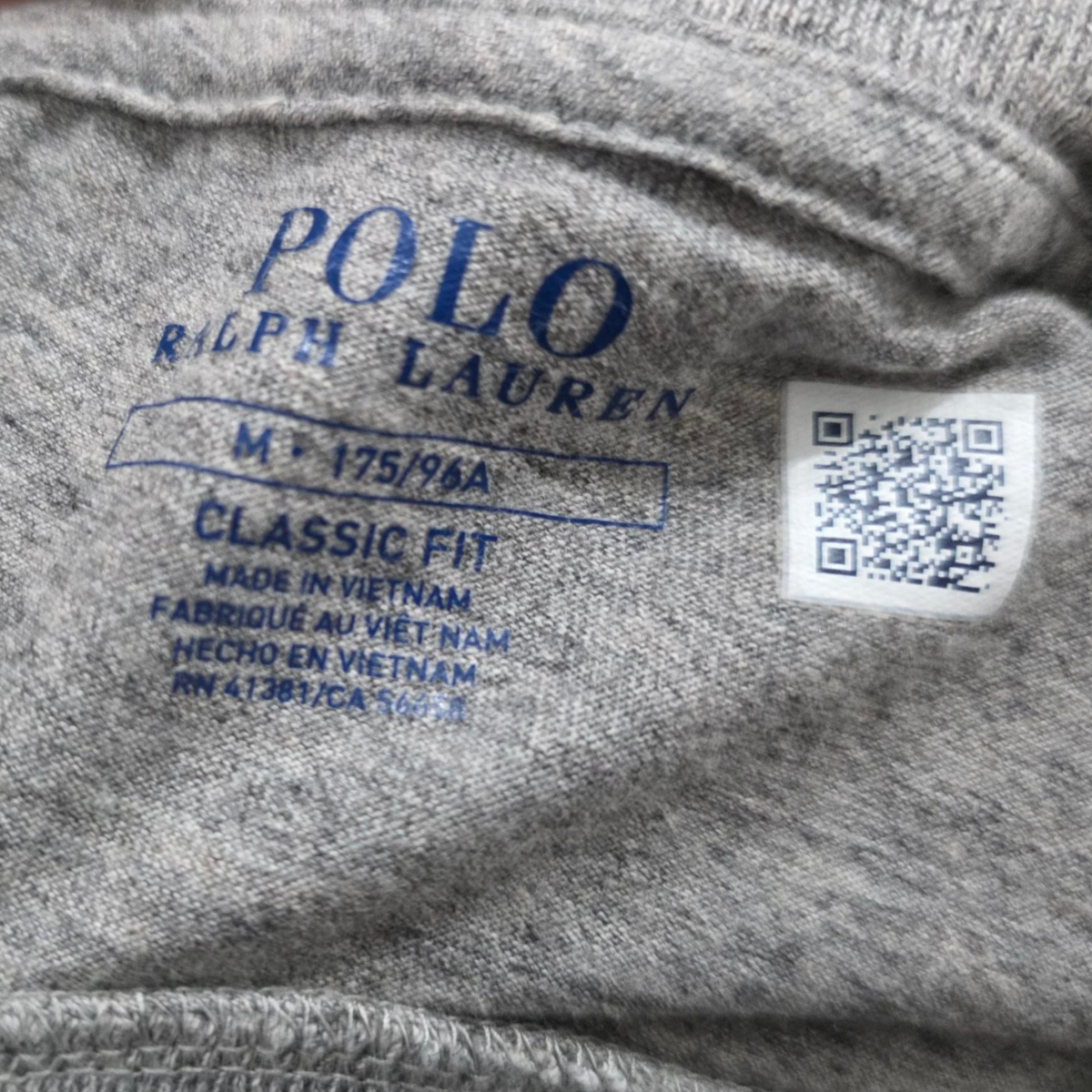 Playera Manga Larga Ralph Lauren Mediana M Gris