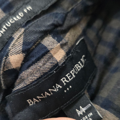 Camisa Banana Republic Mediana M Cuadros Azul