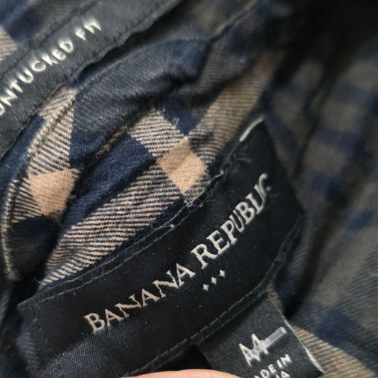 Camisa Banana Republic Mediana M Cuadros Azul