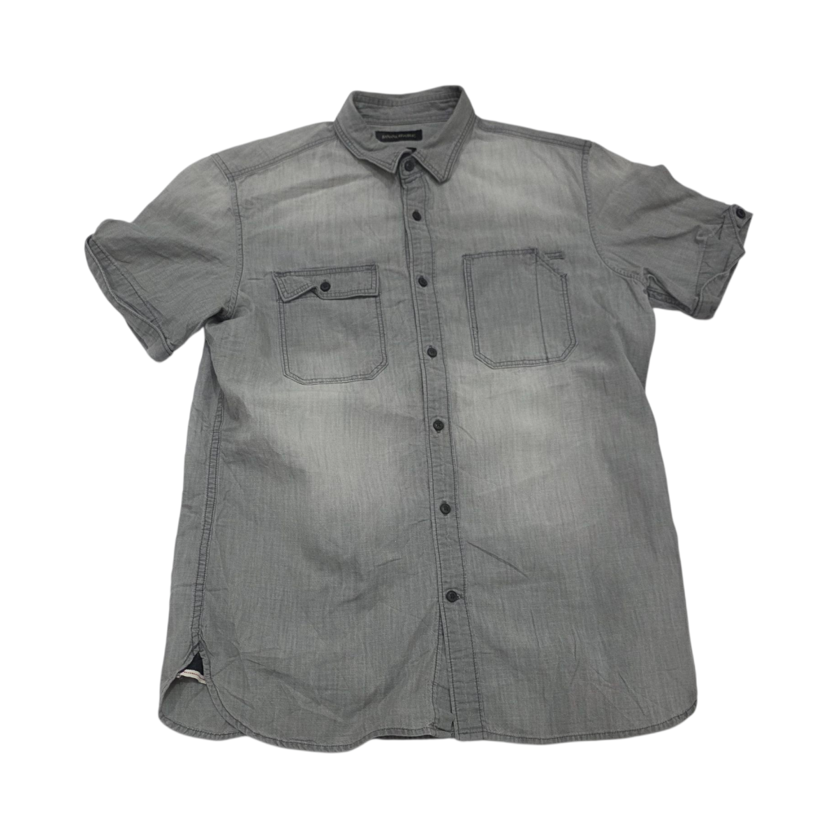 Camisa Manga Corta Camden Fit Banana Republic Mediana M Gris
