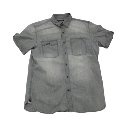 Camisa Manga Corta Camden Fit Banana Republic Mediana M Gris