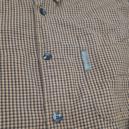 Camisa Columbia Mediana M Cuadro Naranja