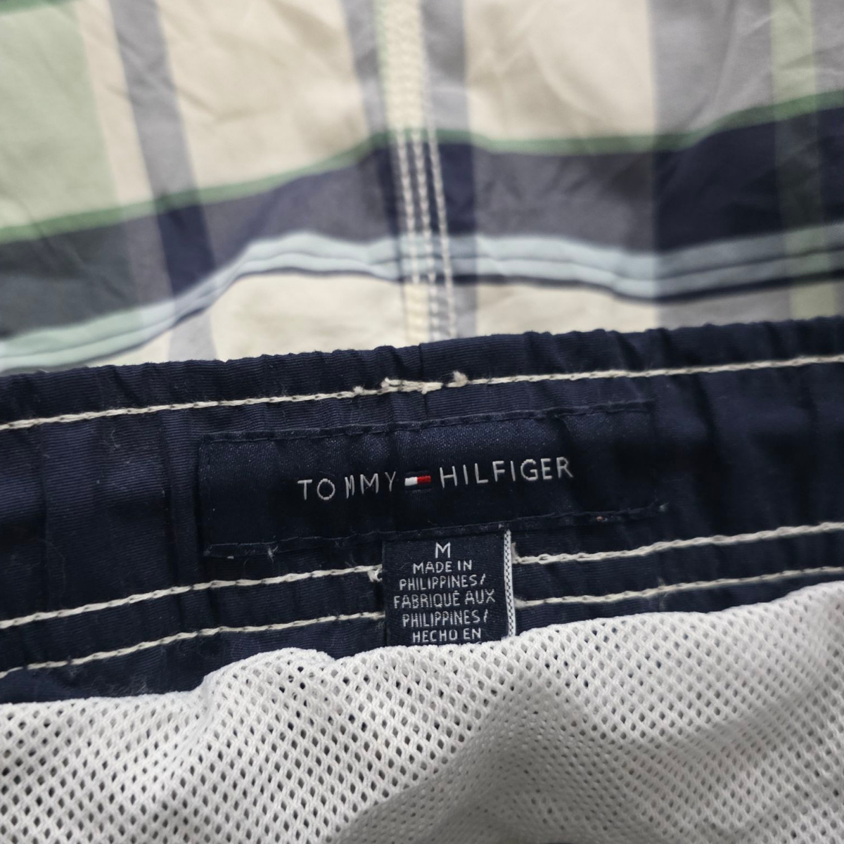 Bermuda Tommy Hilfiger Mediana M Beige Azul