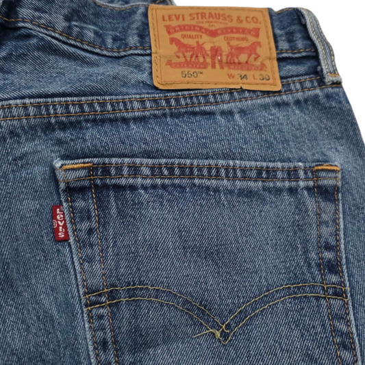 Pantalon Recto Levis 550 34 X 30 Azul Claro