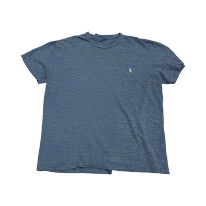 Playera Ralph Lauren Mediana M Azul Claro Pony Blanco