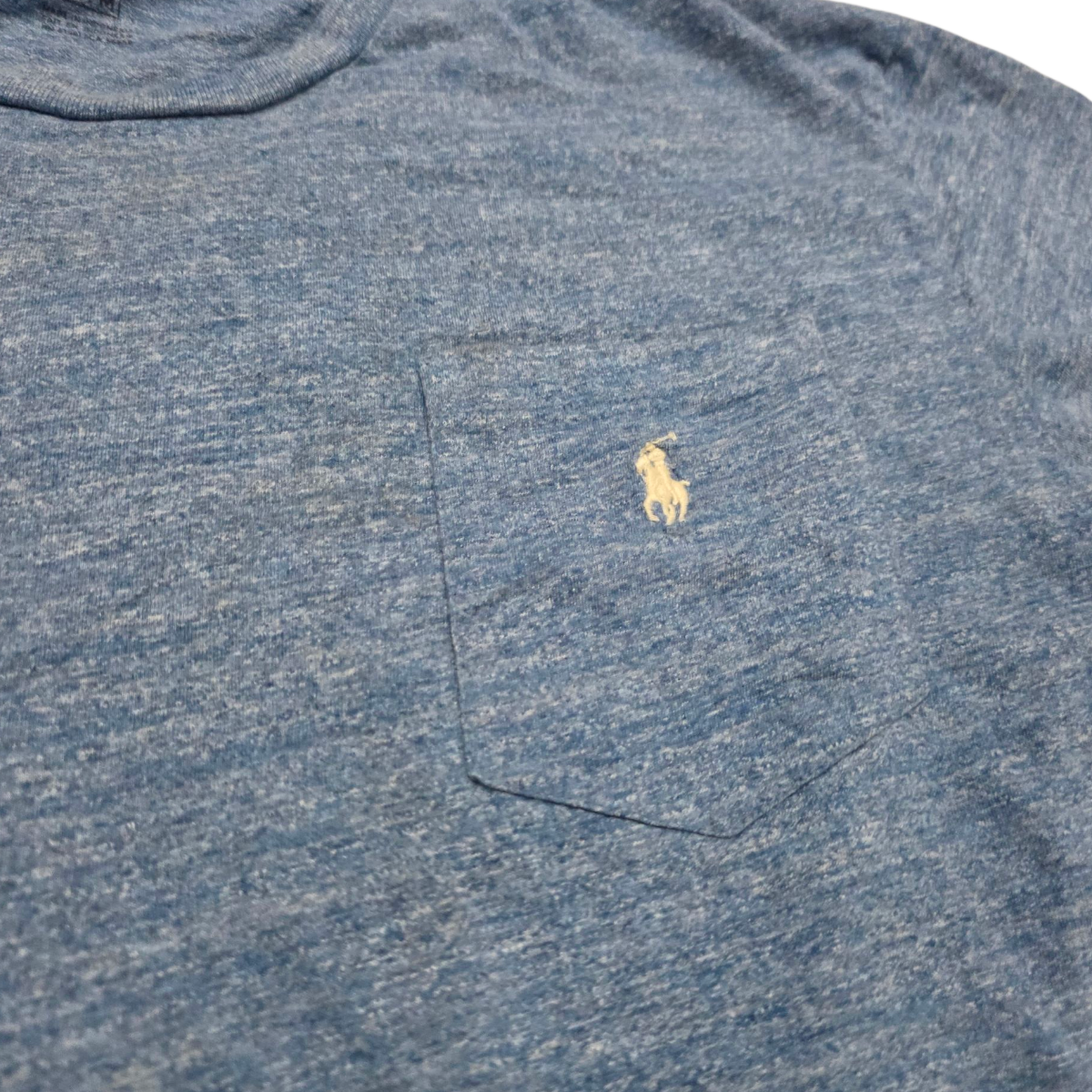 Playera Ralph Lauren Mediana M Azul Claro Pony Blanco