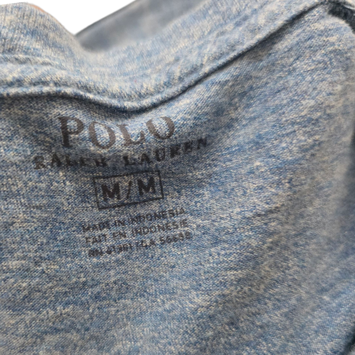 Playera Ralph Lauren Mediana M Azul Claro Pony Blanco