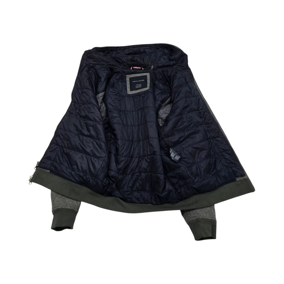 Chamarra Con Capucha Tommy Hilfiger Mediana M Gris